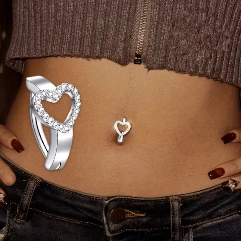 Belly Bars Navel Button Clicker Bar Ring CZ Gem Plain Body Piercing Jewellery