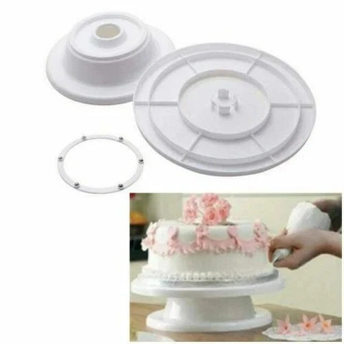 Kitchen Rotating Cake Stand Decorating Icing Revolving Turntable Display - 28CM